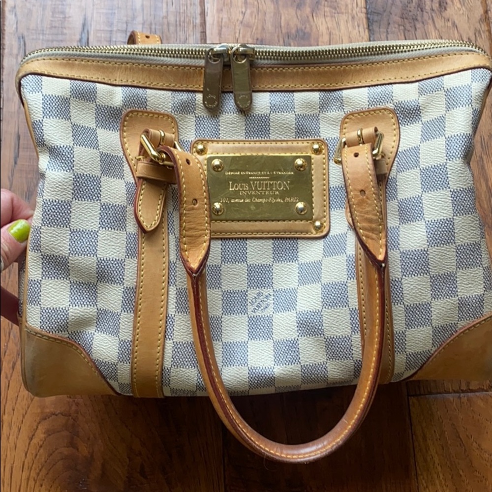 LOUIS VUITTON Damier Azur Canvas Berkeley Bag